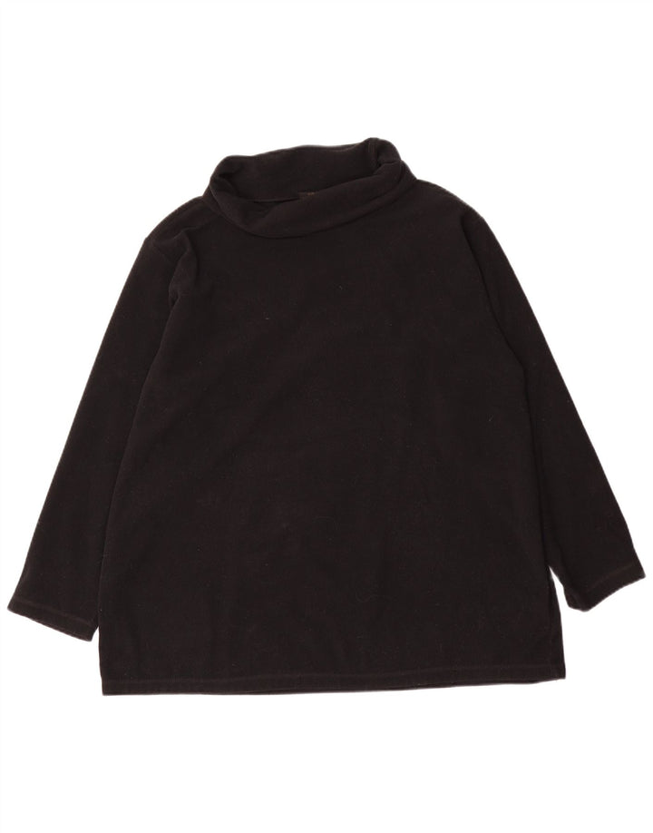 Marks & Spencer Damski sweter oversize z polaru UK 18 XL, czarny poliester
