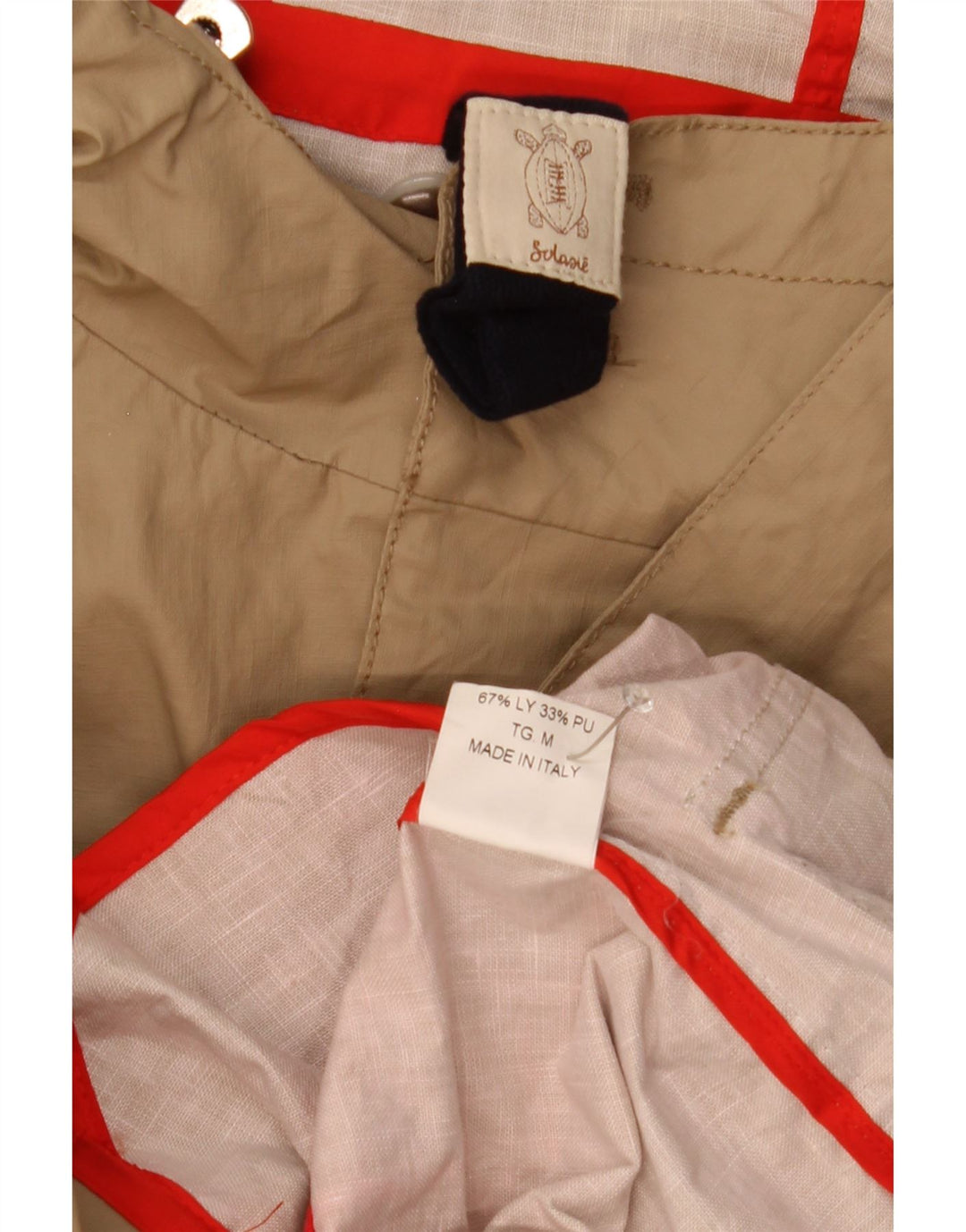 Męski płaszcz przeciwdeszczowy z kapturem Solange UK 38 Medium Khaki Lycra