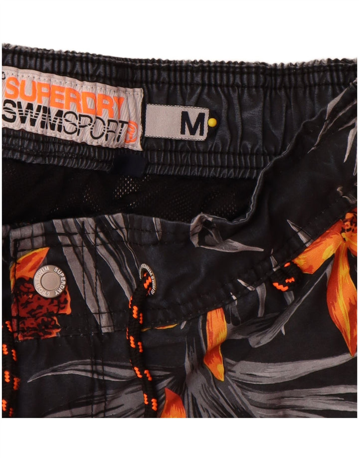 Męskie spodenki kąpielowe Superdry Średni szary, kwiatowy poliester