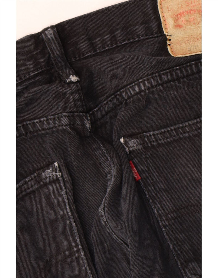 Męskie proste dżinsy LEVI'S W34 L32 Czarna bawełna