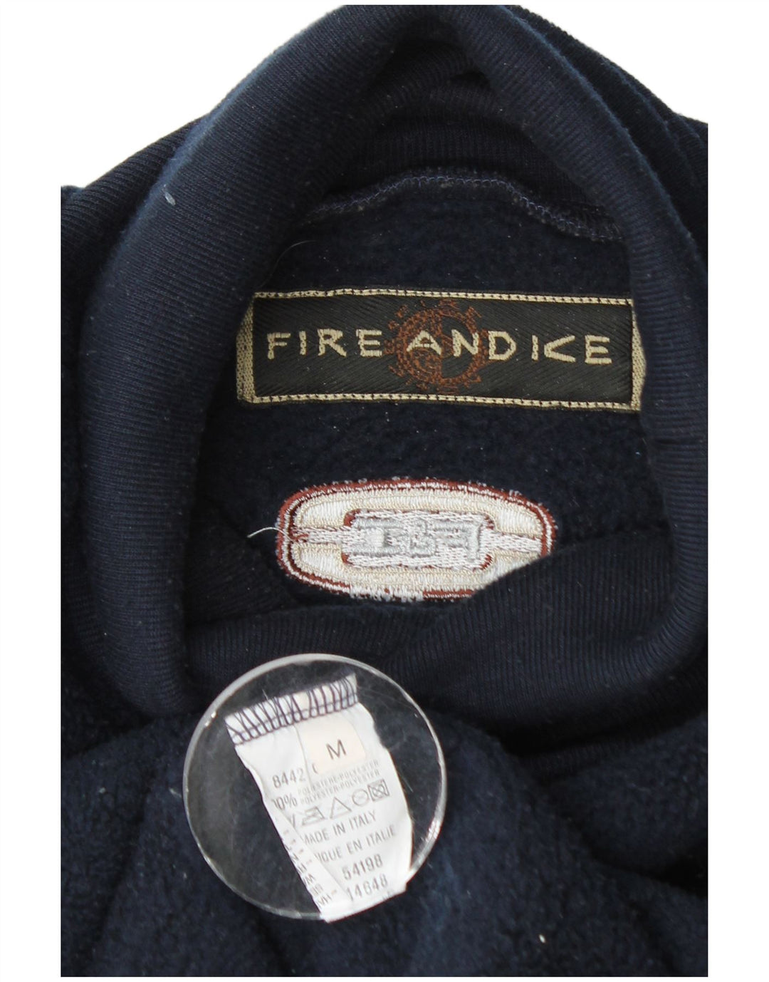 Męski sweter polarowy Fire and Ice, średni granatowy, poliester Fair Isle