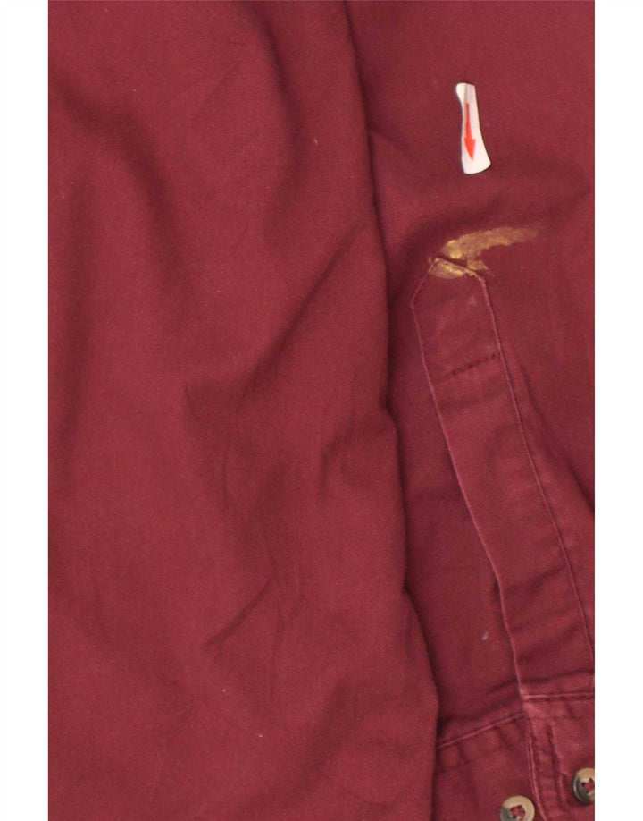 Wrangler Koszula męska, średnia bordowa bawełna