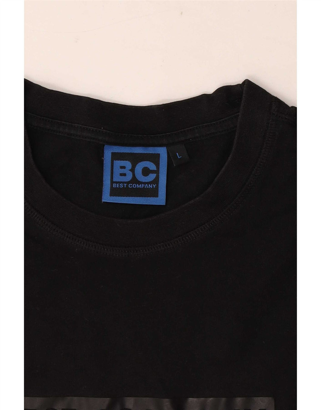 Męski T-shirt z grafiką Best Company, duży, czarny