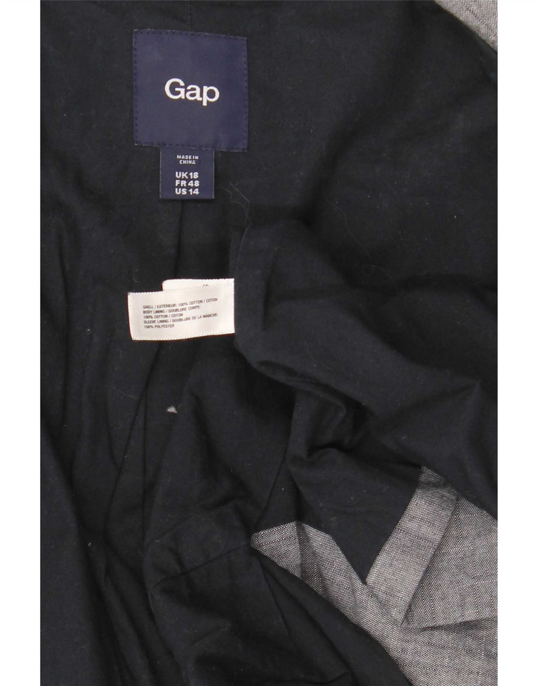 Damska marynarka Gap zapinana na 2 guziki, UK 18 XL, niebieska, bawełniana