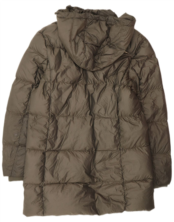 Damski ocieplany płaszcz z kapturem Jack Wills UK 14, duży, khaki, poliester