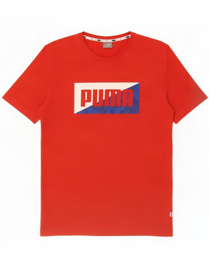 Puma Męska koszulka graficzna Top Medium Red Cotton