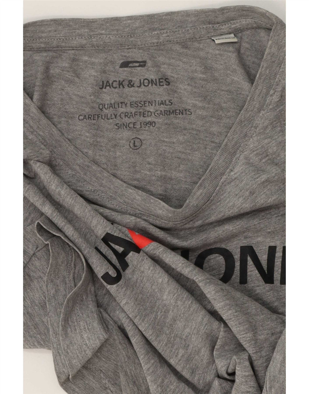 Męski T-shirt z grafiką Jack & Jones, duży, szary