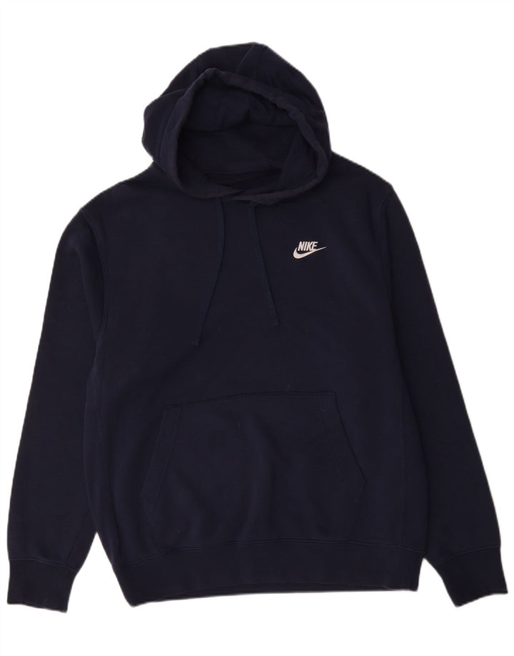 Męski sweter z kapturem Nike, średni granatowy, bawełniany