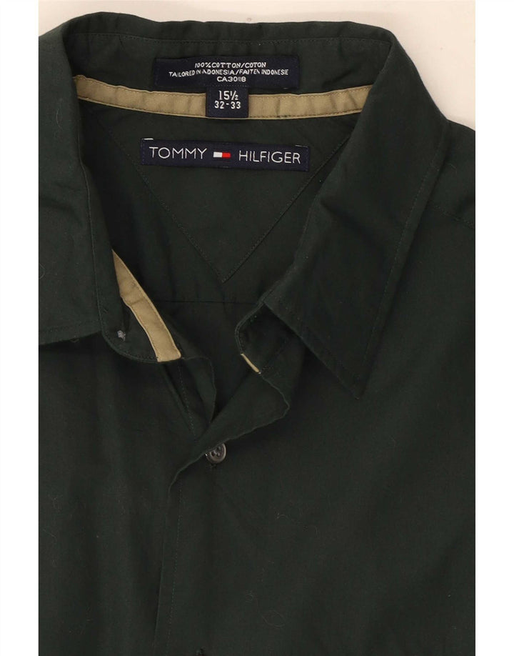 Koszula męska Tommy Hilfiger rozmiar 15 1/2, średnia, zielona bawełna