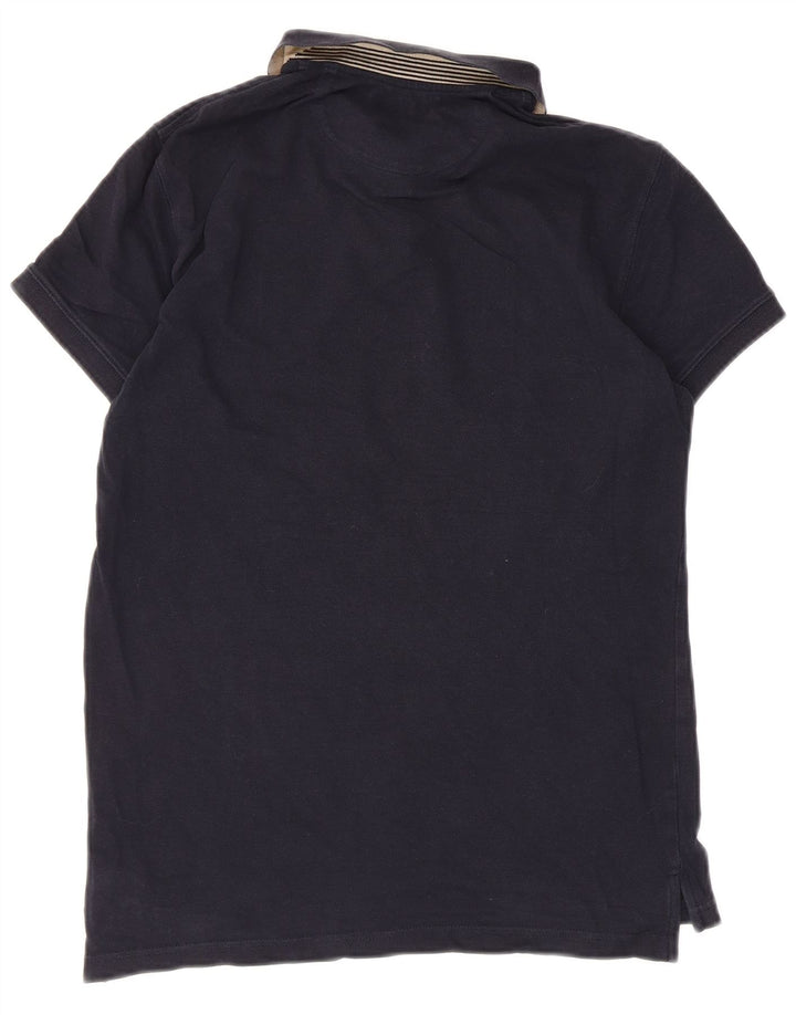 Męska koszulka polo Massimo Dutti Slim Fit, mała, granatowa