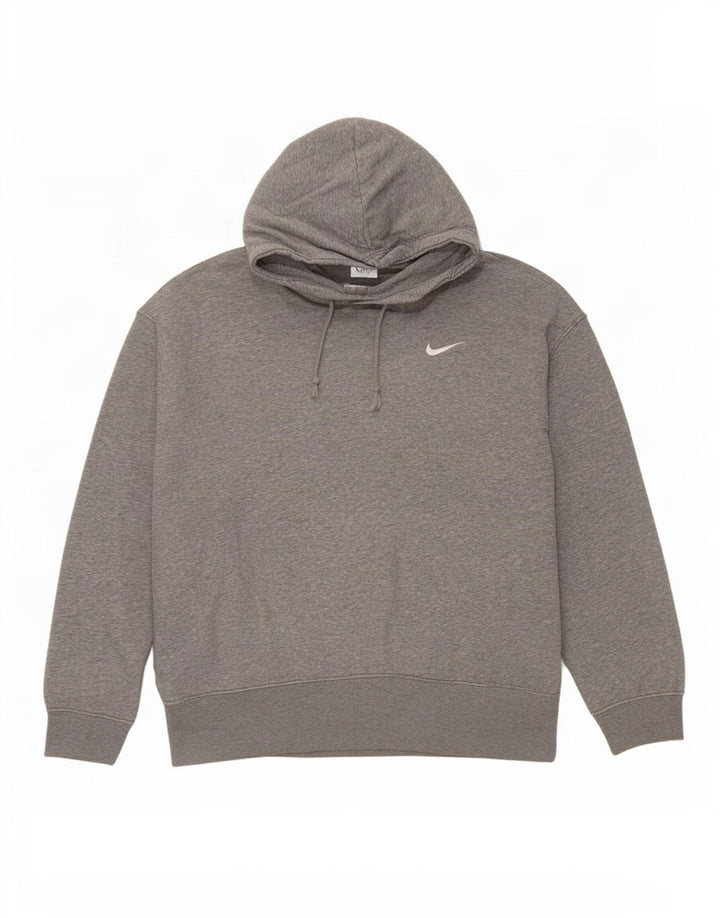 Męska bluza z kapturem Nike, średnia, szara, bawełniana nakrapiana