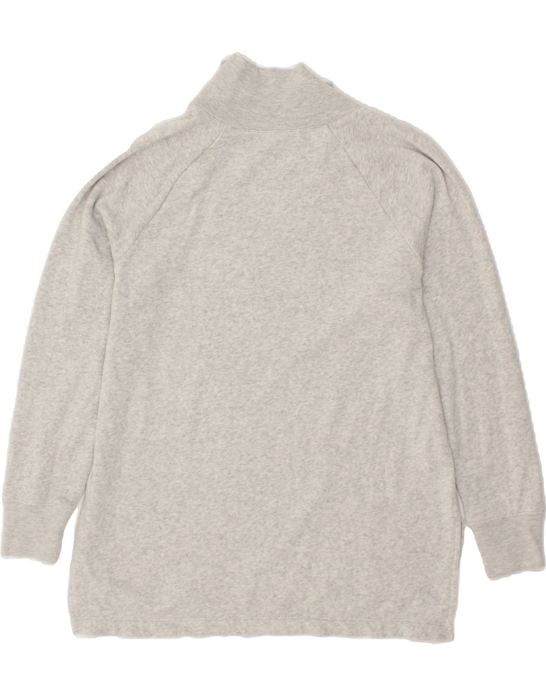 J. CREW Womens Oversized Button Neck Sweatshirt Jumper UK 10 Small Grey Vintage J. Crew and Second-Hand J. Crew from Messina Hembry 