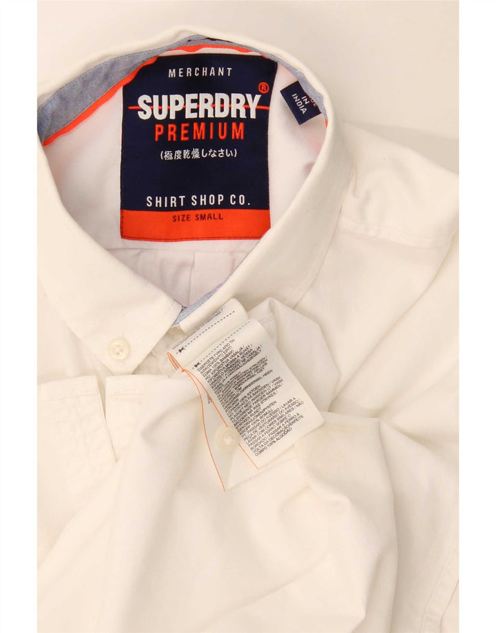 Męska koszula Superdry, mała, biała, bawełniana