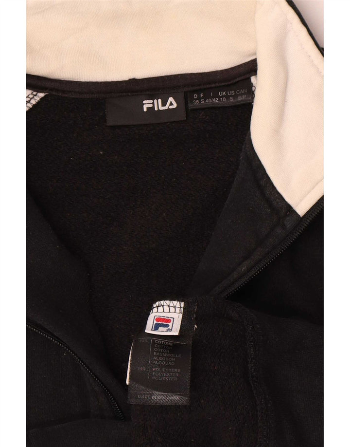 Damska bluza dresowa Fila Oversize UK 10, mała, czarna, z blokami kolorów