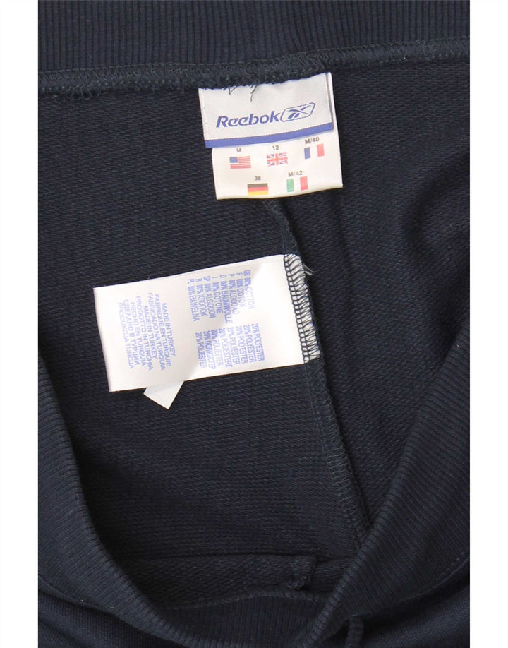 Damskie spodenki sportowe Reebok UK 12 Średni granatowy, bawełniany