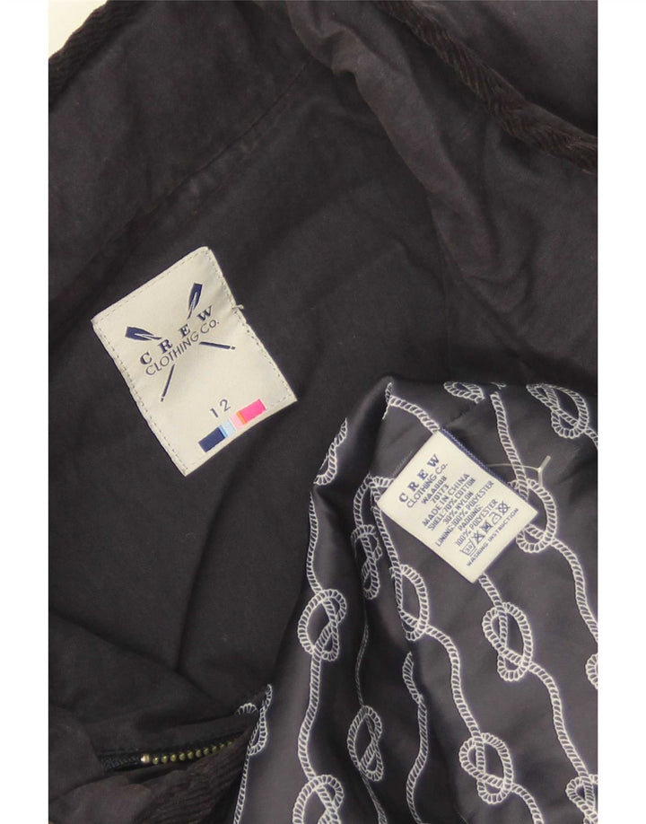 Crew Clothing Damska pikowana kurtka UK 12, średnia, granatowa, bawełniana
