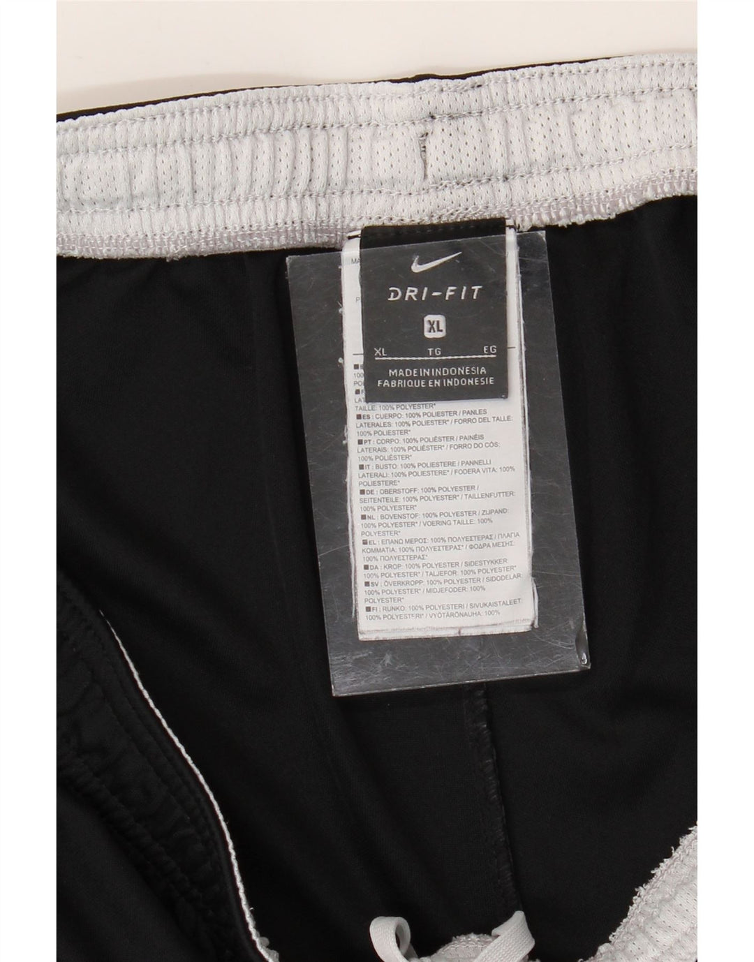 Męskie spodenki sportowe NIKE Dri Fit XL, czarny poliester z blokami kolorów