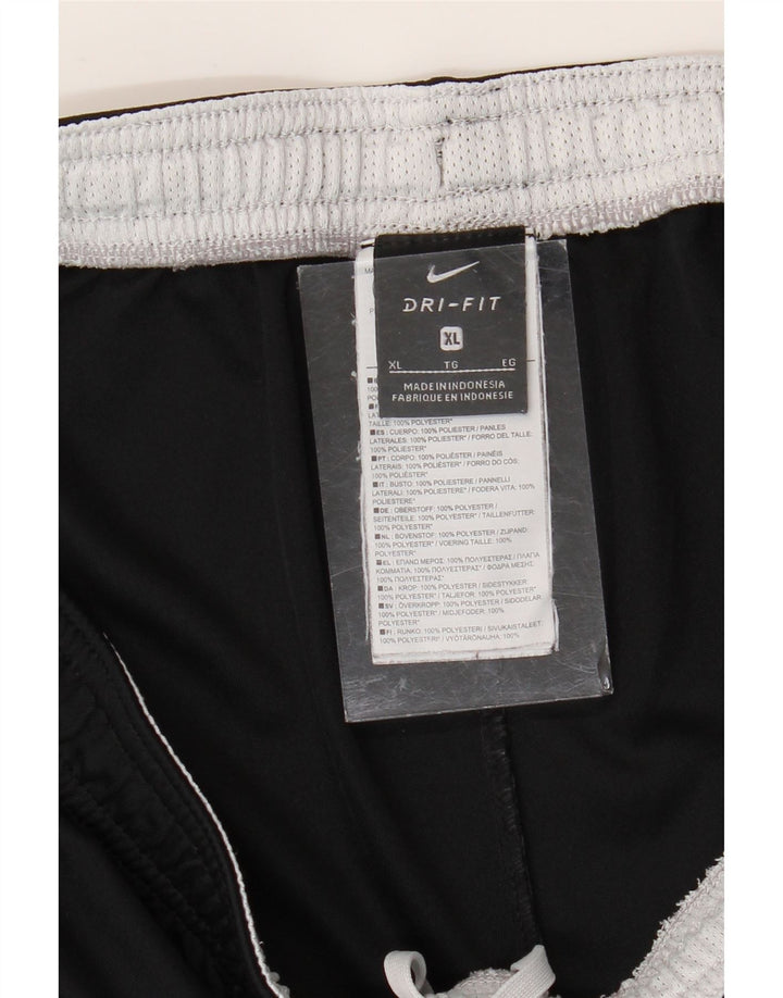 Męskie spodenki sportowe NIKE Dri Fit XL, czarny poliester z blokami kolorów