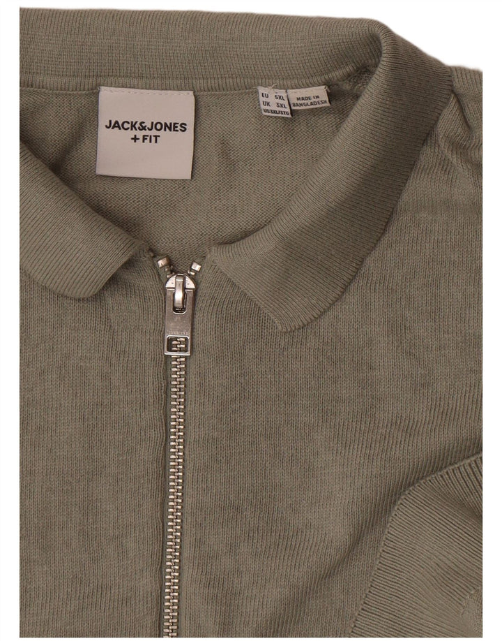 Męska koszulka polo z krótkim rękawem Jack & Jones, 3XL, szara