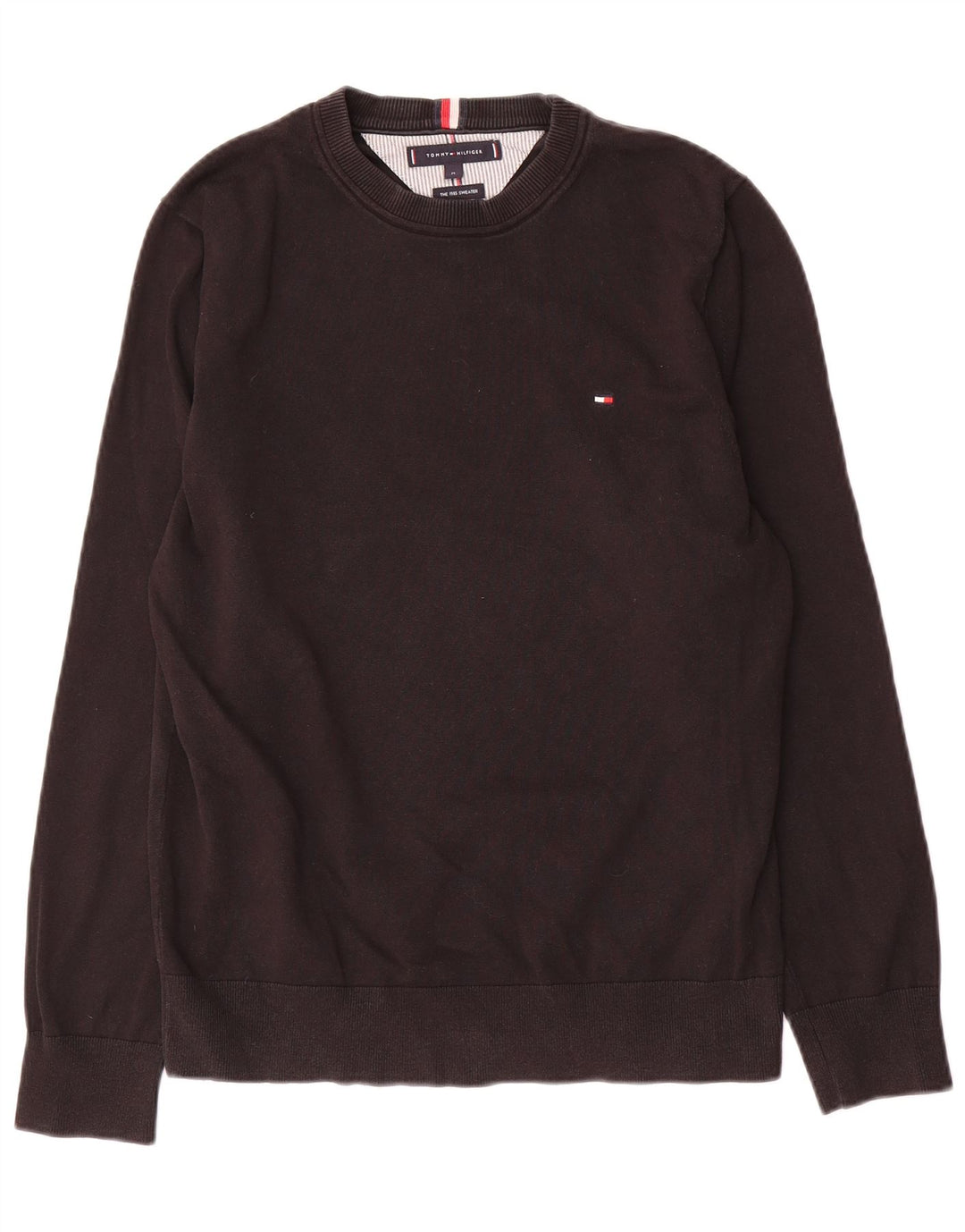 Męski sweter z okrągłym dekoltem Tommy Hilfiger, średni czarny