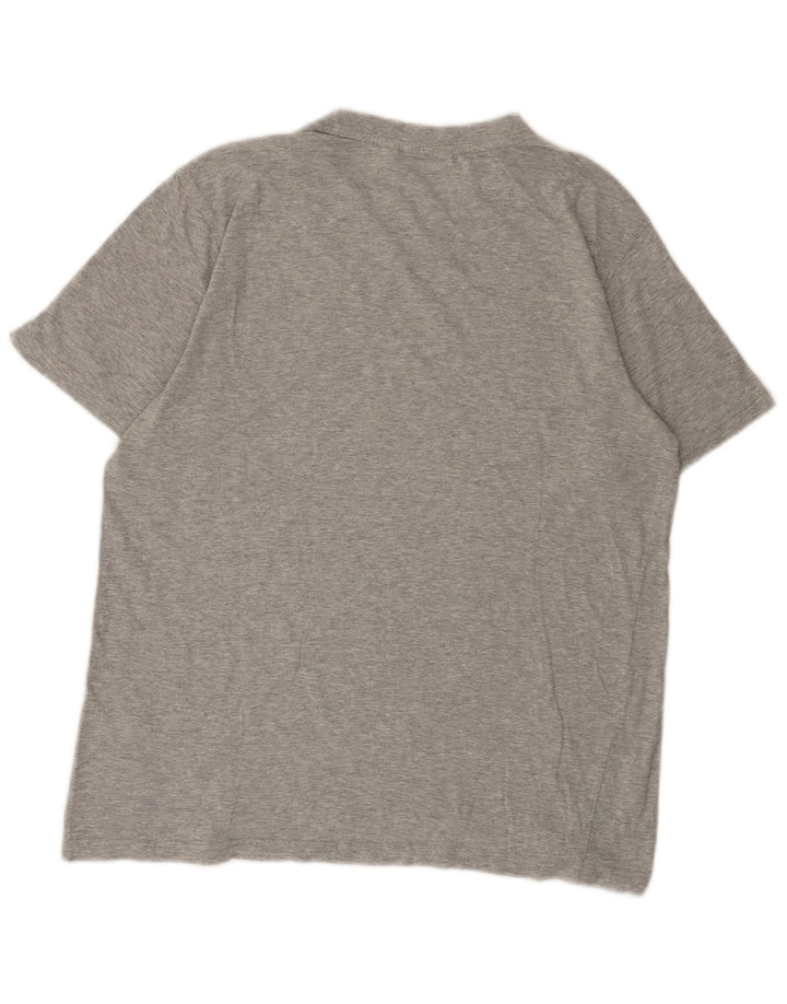 Męski T-shirt Fila z grafiką, średnioszary, bawełniany w cętki