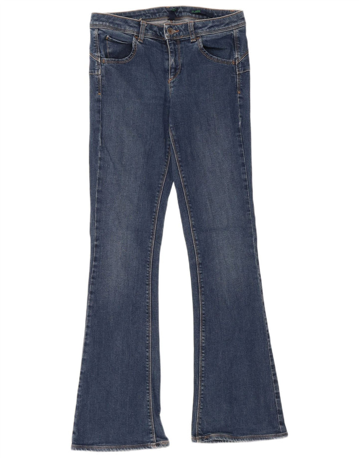 Damskie jeansy rozkloszowane Benetton W29 L31 Niebieskie bawełniane