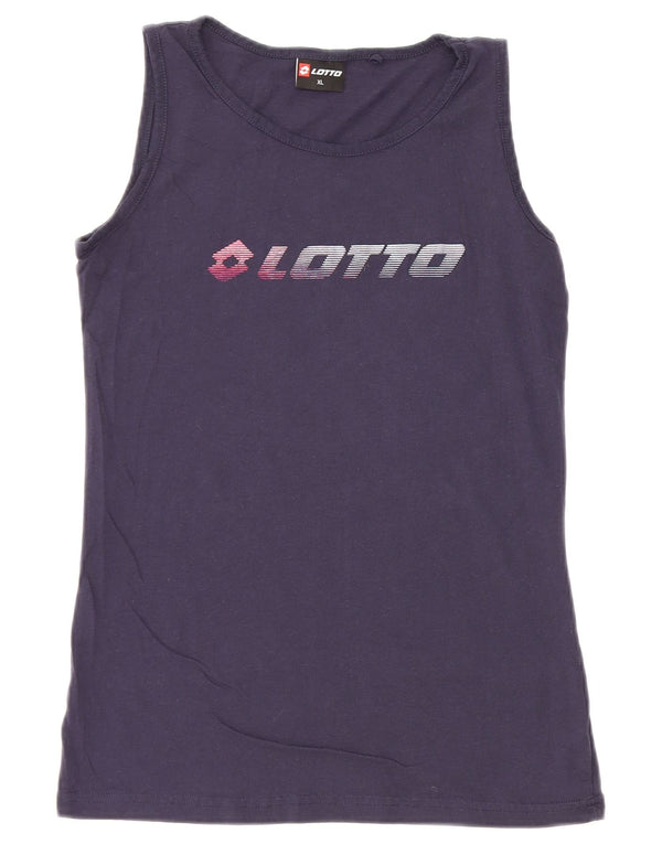 Chłopięca kamizelka z grafiką Lotto 15-16 lat XL, granatowa, bawełniana