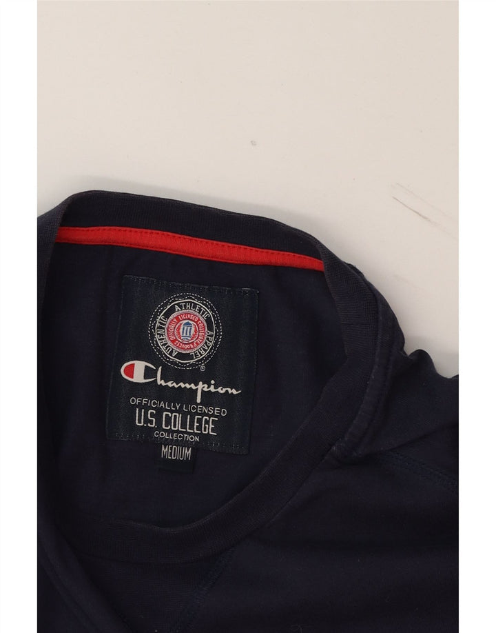 CHAMPION Mens Harvard Graphic T-Shirt Top Medium Navy Blue Vintage Champion and Second-Hand Champion from Messina Hembry 