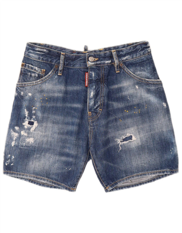 Damskie spodenki jeansowe Dsquared2 w trudnej sytuacji IT 44 Medium W28 Niebieska bawełna