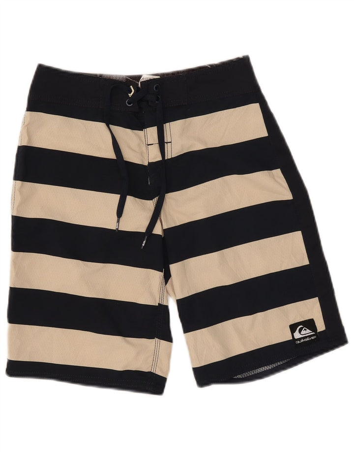 Chłopięce spodenki kąpielowe Quiksilver 9-10 lat, granatowe, poliestrowe paski
