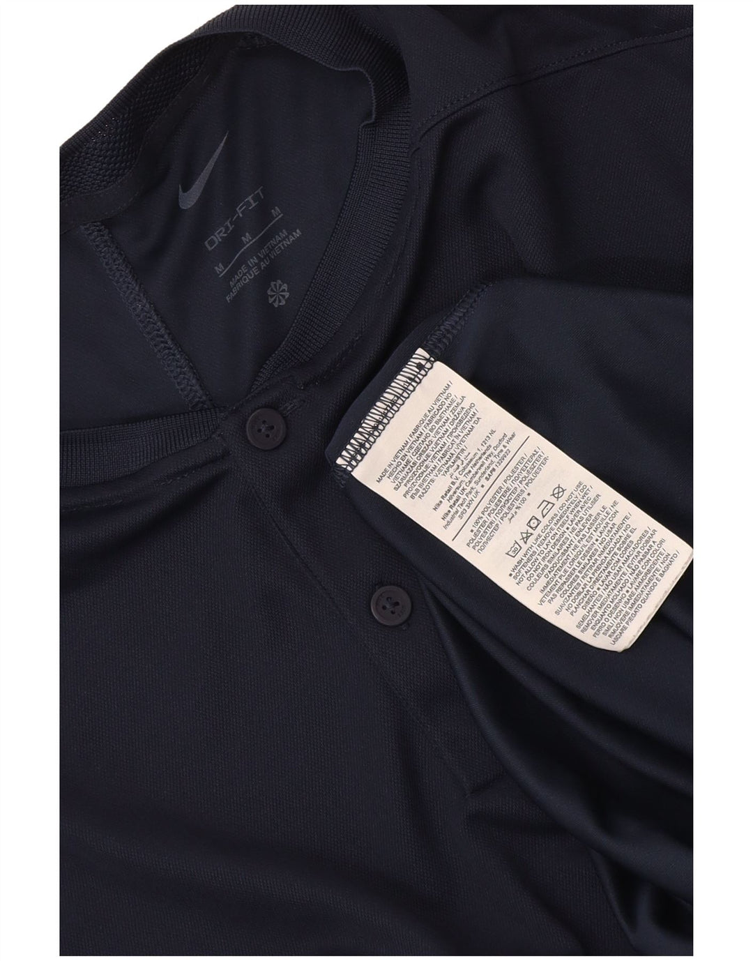 T-shirt męski Nike Dri Fit, średni granatowy poliester