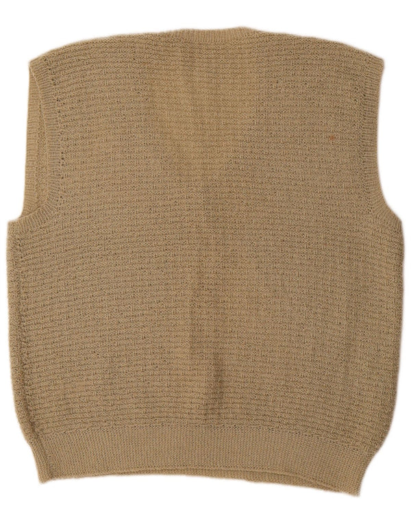 Tank top damski w stylu vintage UK 20 2XL Zielony geometryczny