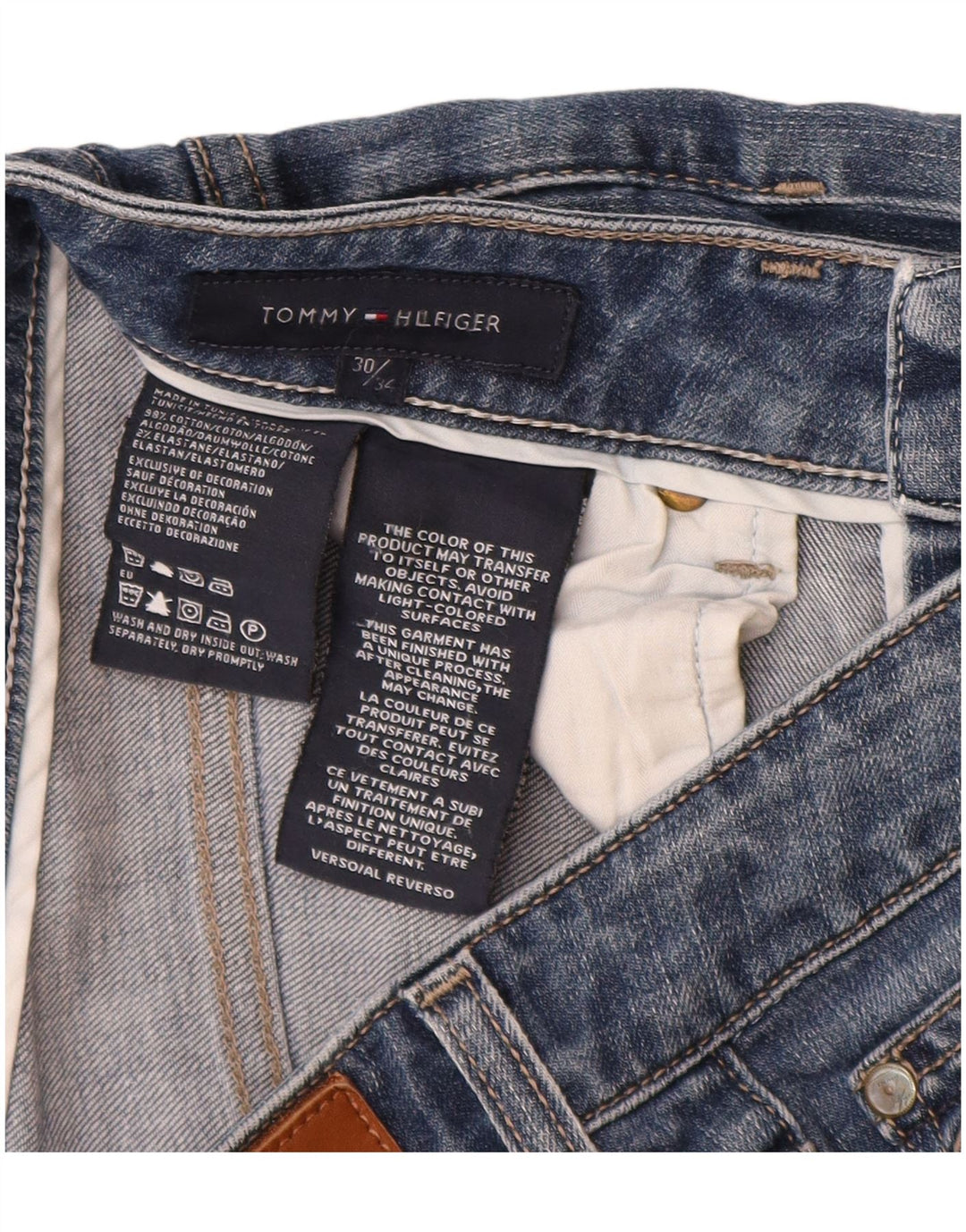 Damskie spodenki jeansowe Tommy Hilfiger W30 Średnioniebieskie bawełniane