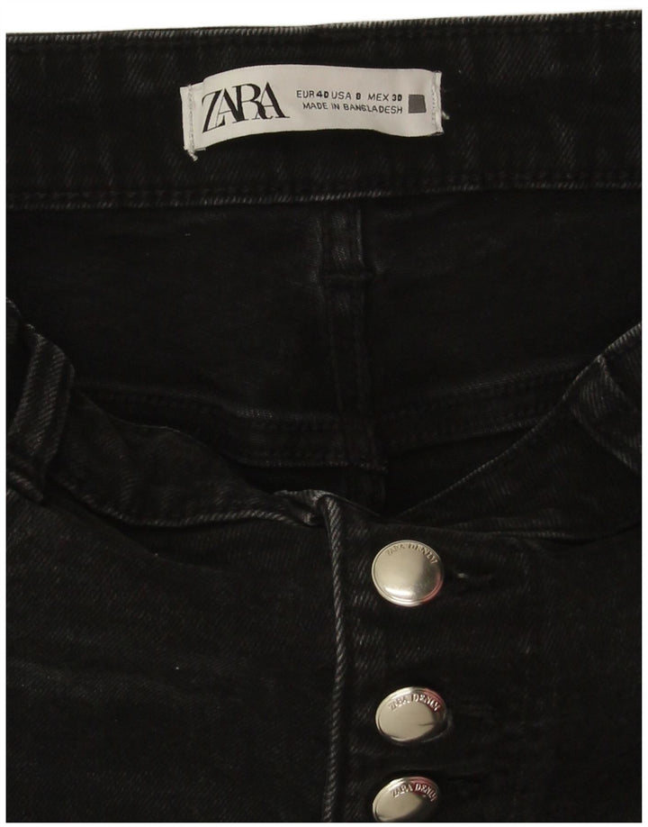 Damskie jeansy Bootcut Zara EU 40 Medium W30 L26 Czarna bawełna