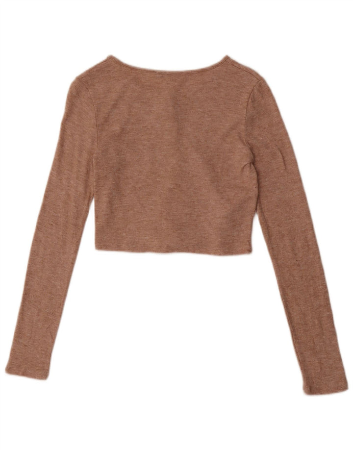 Krótki top damski Zara UK 8 Small Beige Flecked