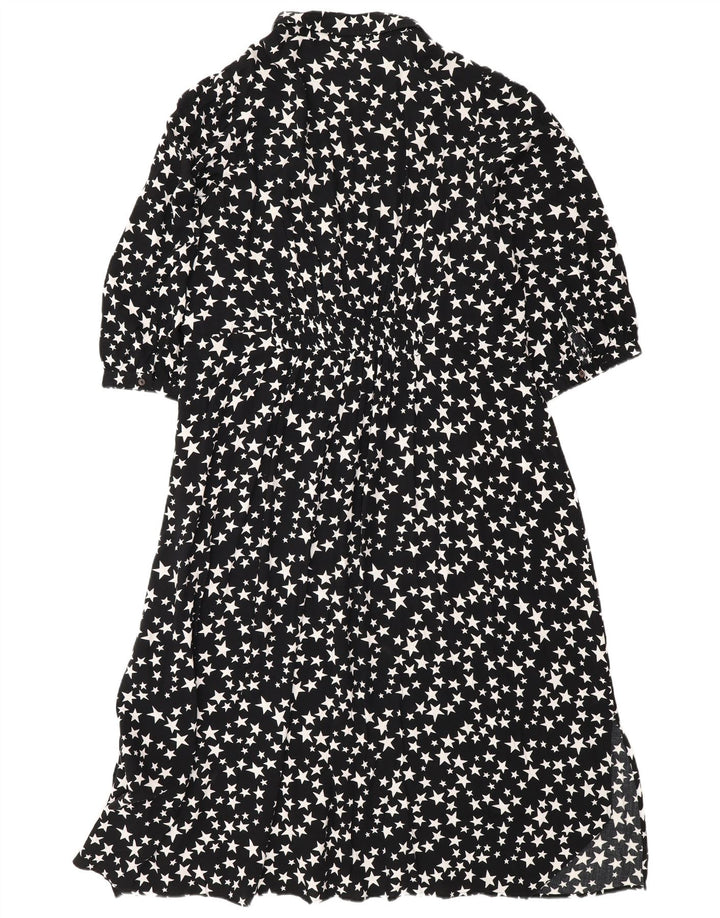 Marks & Spencer Damska sukienka maxi z abstrakcyjnym wzorem UK 18 XL czarna