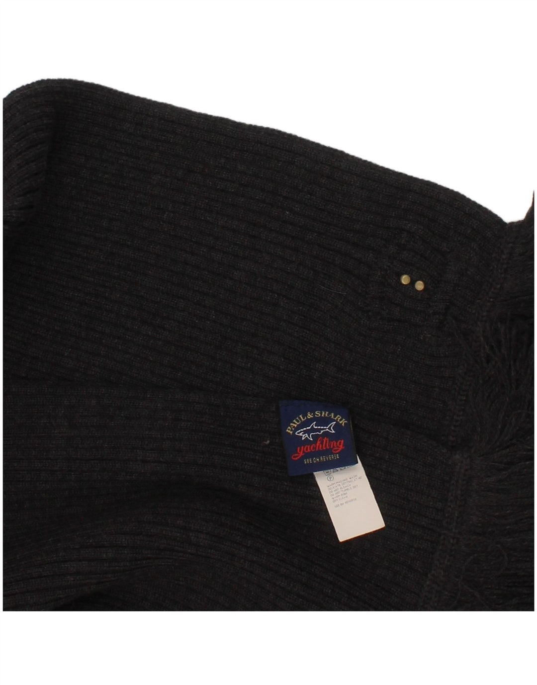 Męski prostokątny szalik Paul & Shark w jednym rozmiarze, szary, nowy wełniany