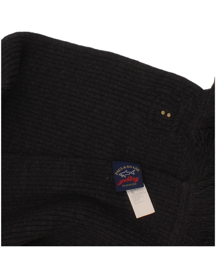 Męski prostokątny szalik Paul & Shark w jednym rozmiarze, szary, nowy wełniany