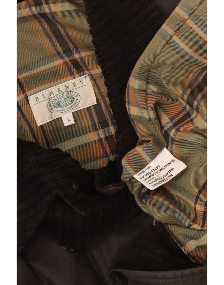 Blarney Woolen Mills Damski oversize'owy woskowany płaszcz UK 16, duży, szary