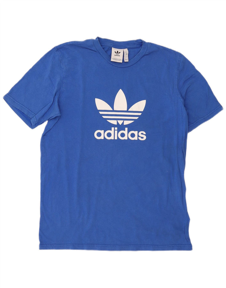 Męska koszulka graficzna Adidas Top Medium Blue Cotton