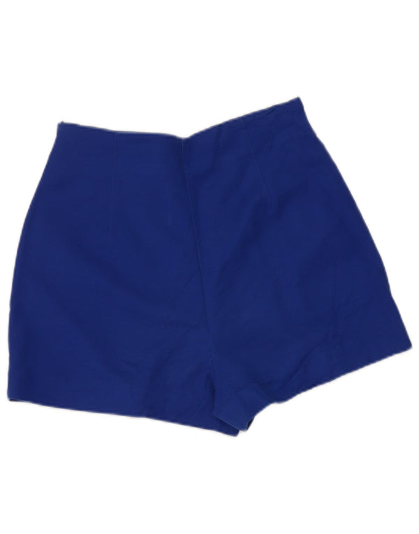 Zara Womens High Waist Casual Shorts Medium W28 Blue Cotton