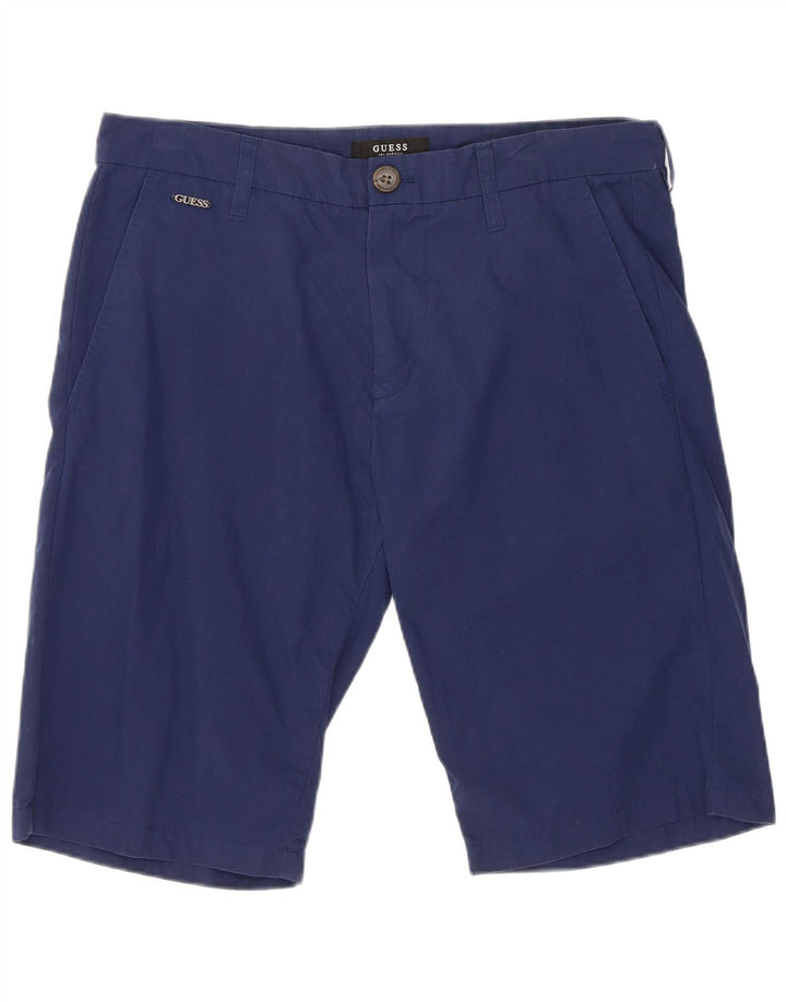Męskie spodenki Chino Guess W32 Średnioniebieskie, bawełniane