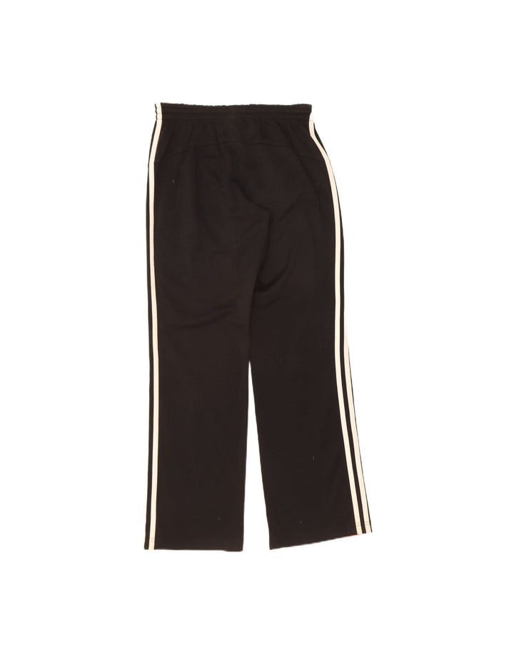 ADIDAS Boys Tracksuit Trousers 13-14 Years Black Colourblock Polyester