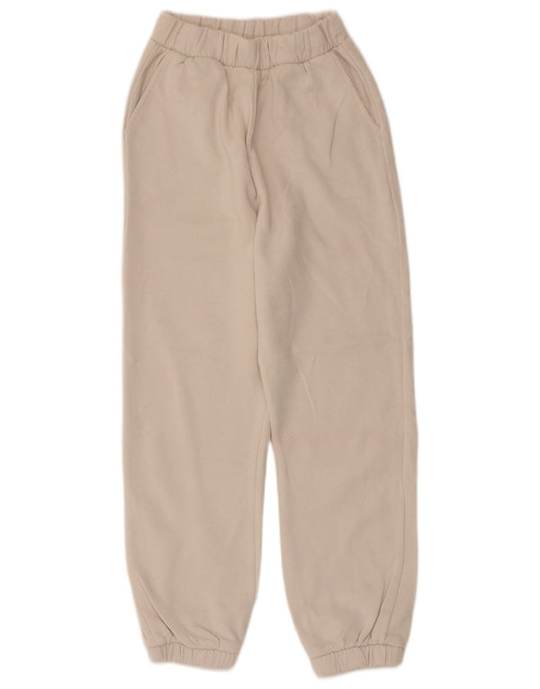 Spodnie dresowe damskie Zara Joggers UK 8 Small Beżowa bawełna