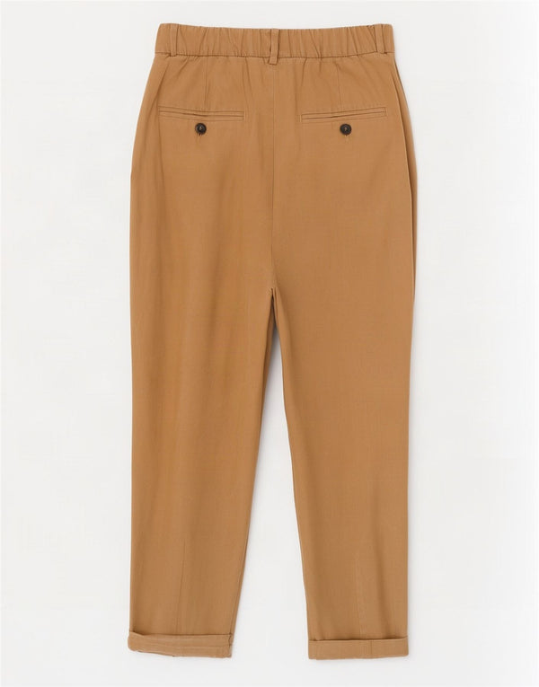Damskie zwężane spodnie chino z wysokim stanem Zara XS W24 L21 Beżowe