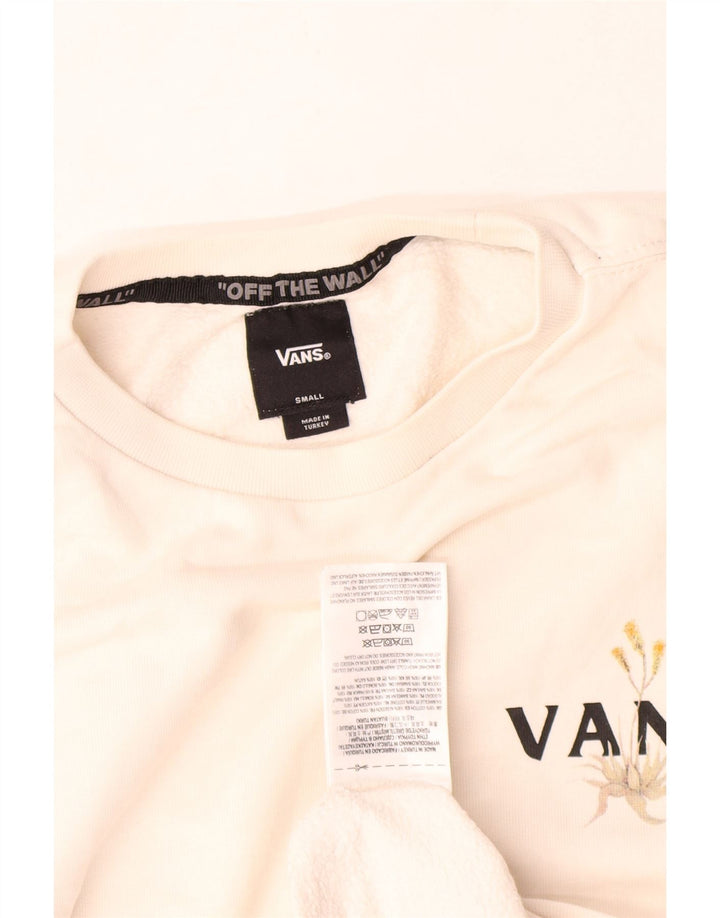 Męska bluza z grafiką Vans, mała, biała, bawełniana