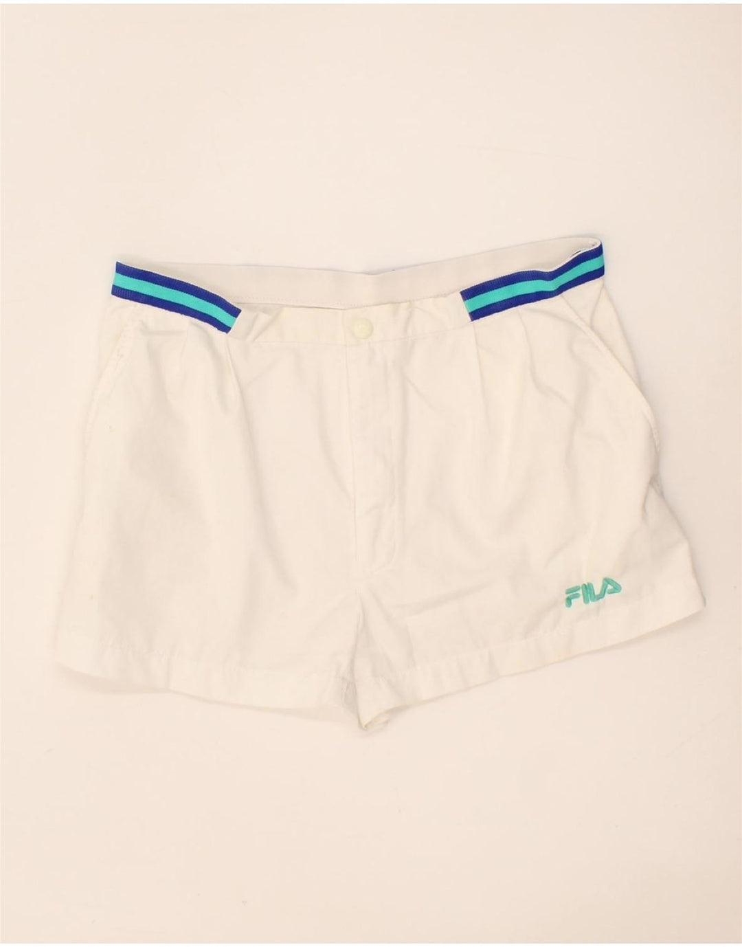 FILA Womens Pegged Chino Shorts Large W32  White Cotton Vintage Fila and Second-Hand Fila from Messina Hembry 