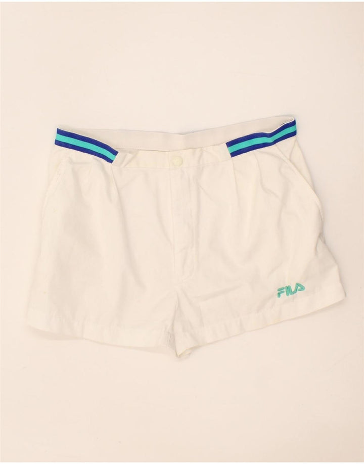 FILA Womens Pegged Chino Shorts Large W32  White Cotton Vintage Fila and Second-Hand Fila from Messina Hembry 