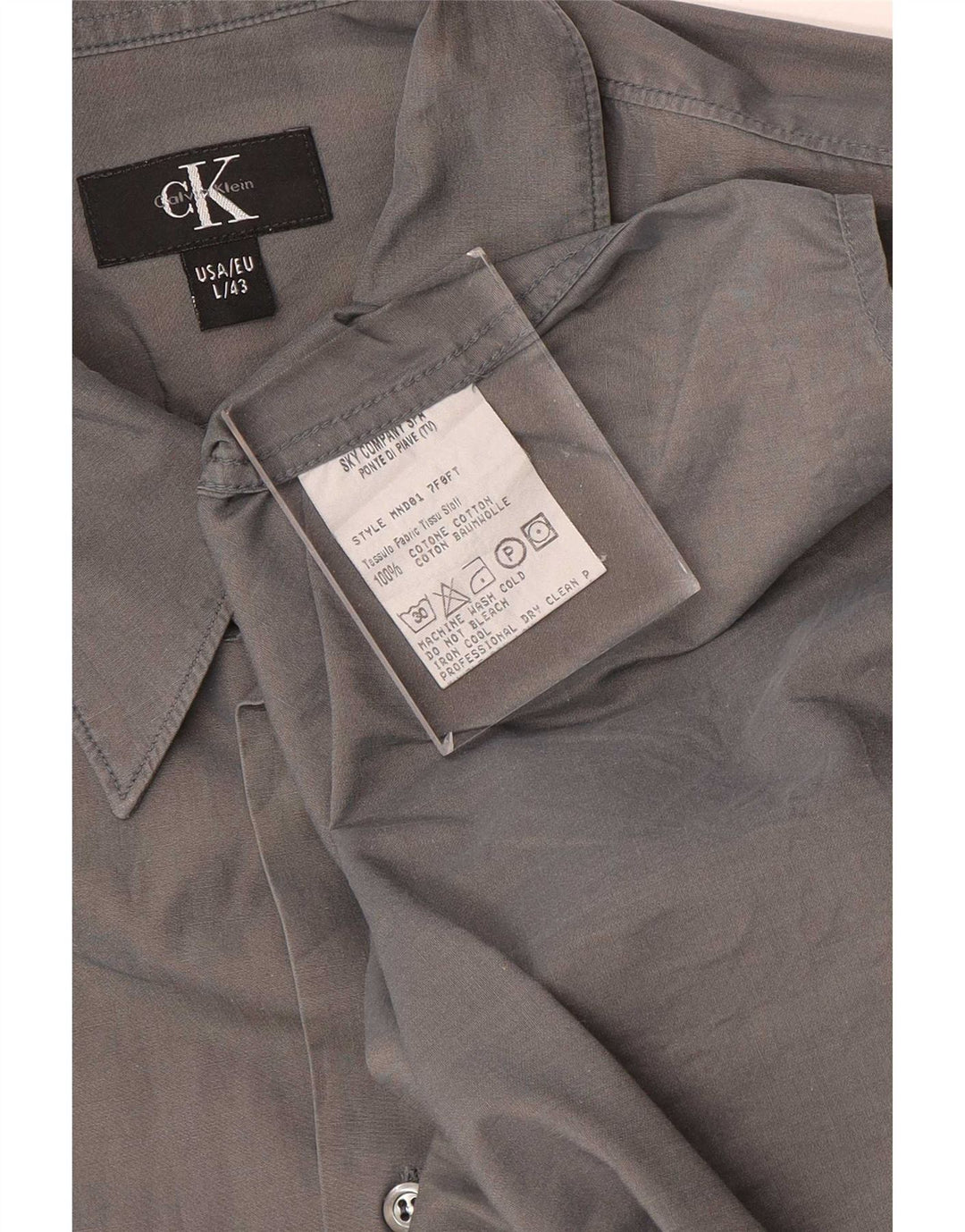 Koszula męska Calvin Klein rozmiar 43, duża, szara, bawełniana