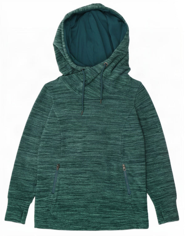 Damski sweter z kapturem Kangaroos UK 14/16, duży, zielony, nakrapiany poliester